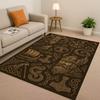Classic Nordic Viking Totem Vegvisir Rune Valhalla Valknut Living Room Non-Slip Area Rug Carpet for Bedroom Sofa,Home Doormat