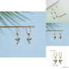 Hummingbird Animal Earrings Alloy Water Drilling Vintage Hoop For Teens