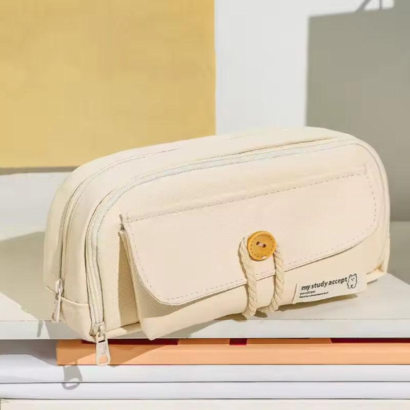 1Pc Aesthetic Pencil Case, Pencil Case with Compartments for Girls Teenagers College Pencil Case