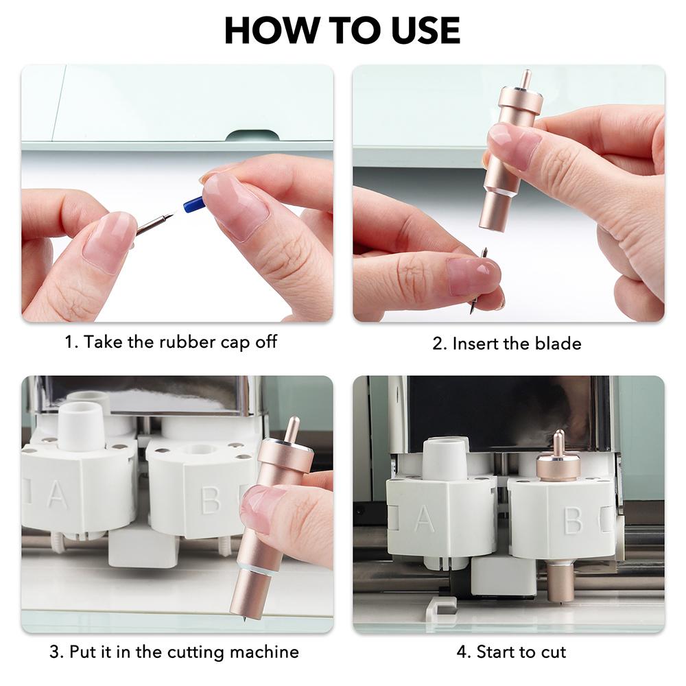 Deep Cut Blade for Maker 3/4/Maker/Explore 3/4/Air 2/Air/One/Venture,Deep Point Blade Housing for Cutting Metallic/Leather