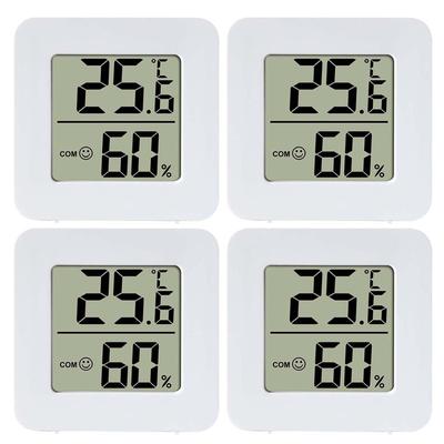 Set of 4 Thermometer and Hygrometers for and Digital LCD Thermometer and Hygrometer with Perfect for Small Breeding Baby and Indoor Pets, Amphibians,