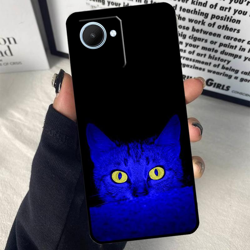 Cat Staring Eye For Realme C75 C55 C71 C61 C53 C33 C63 C51 C65 C67 11 12 13 14 15 Pro Plus GT6 GT7 Pro Case