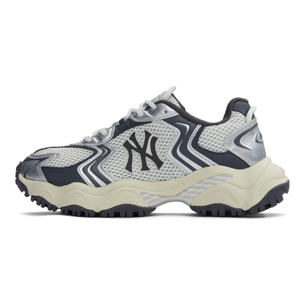 MLB New York Yankees Scarpe da Ginnastica Basse Antiscivolo Resistenti all'Abrasione con Suola Chunky Unisex Grigio Carbone 3ASHW075N-50CGS