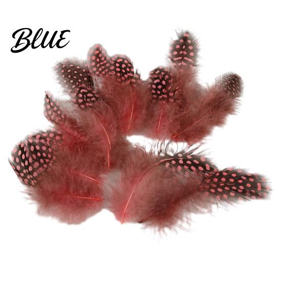 Feather Decorations for Colors 4.5-10cm Natural Chicken Guineahen Feathers Crafts 50Pcs Tail Bright Colored DIY