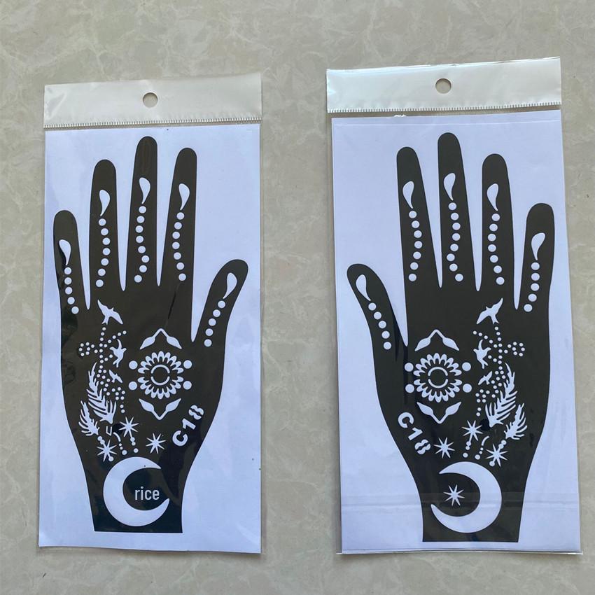 Dark Hand Tattoo Stickers: Original, Beautiful Hand-Shaped Temporary Tattoo Templates