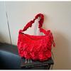 2025 Cloud Bag Niche Design Pleated Shoulder Bag Girl Cute Texture Bubble Underarm Bag Tote Bag