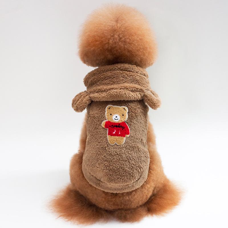 Soft Warm Puppy Hoodie Sweatshirt Winter Pet Dog Clothes For Small Dogs Cats Coat French Bulldog Jacket Chihuahua Yorkies Outfit