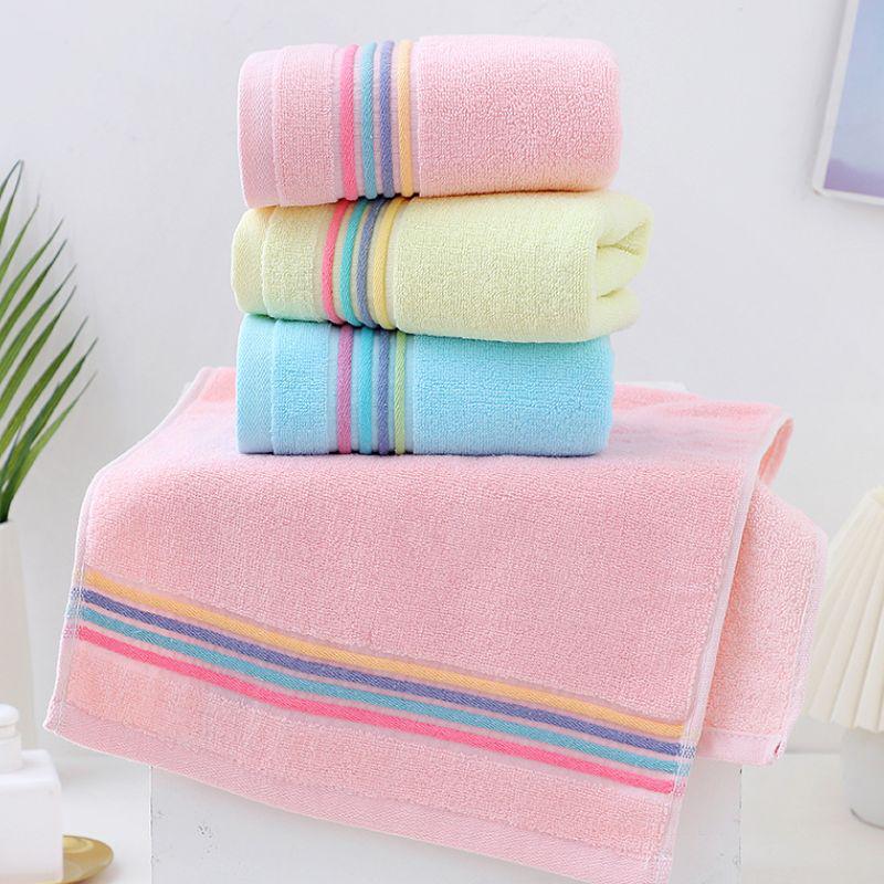 Striped Absorbent Thickened Adult Cotton Towel - Soft Gift Towel