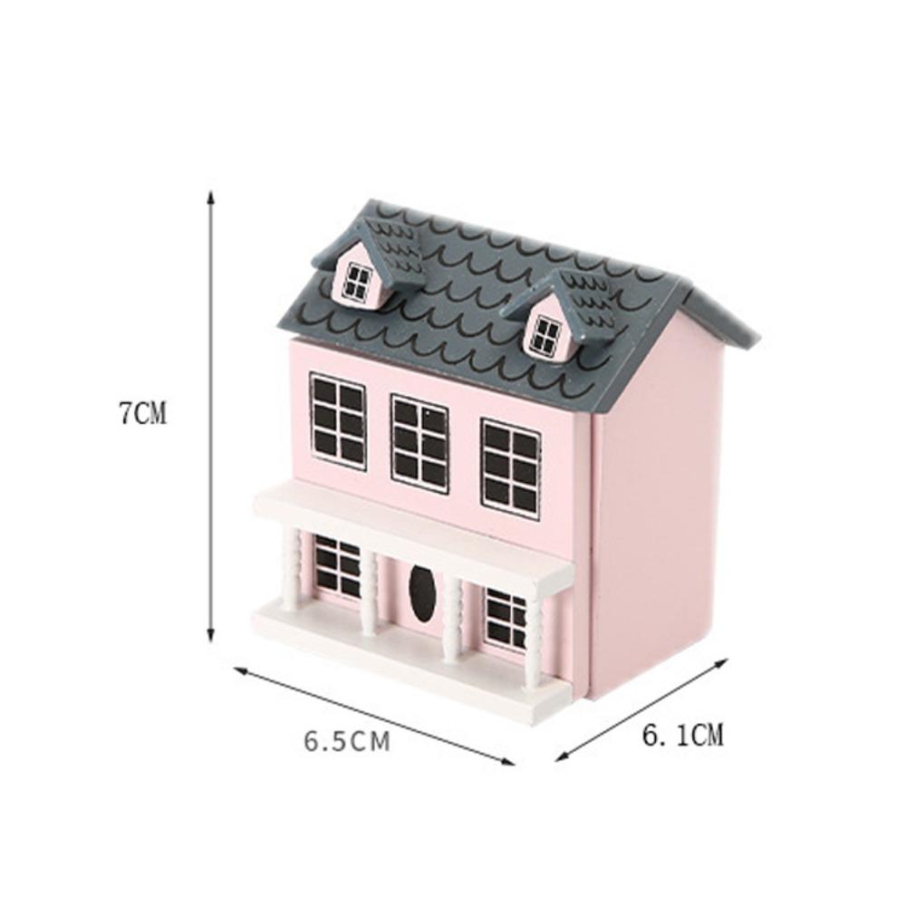 Mini Villa Miniature Handicraft Building Simulation Miniature Doll House Model  Photography Prop