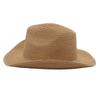 Adjustable Lightweight Wide Brim Solid Woven Panama Curled Straw Western Cowboy Visor Sun Hat With Accessories for Seaside Beach