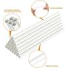 White Plastic Cake Dowel Rods for Tiered Cake Construction and Stacking Supporting Cake Round Dowels Straws with 0.4 Inch Diameter (9.5 Inch)