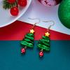 Colourful Zircon Christmas Tree Earrings For Women Sparkling Crystal Snowflake Elk Earring New Year Holiday Jewelry Gifts