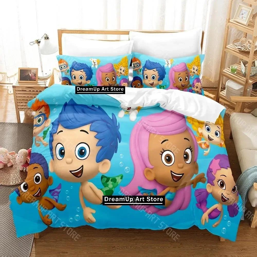 Set Biancheria da Letto Bubble Guppies Stampa 3D Singolo Gemello Matrimoniale Queen King Size Set Letto Adulto Bambino Camera da Letto Set Copripiumino