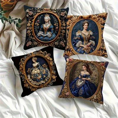 Elegant Royal Pillow Cover Double Sided Print Design Polyester Ultra Soft Fabric Living Room Plush Decor Gift Idea