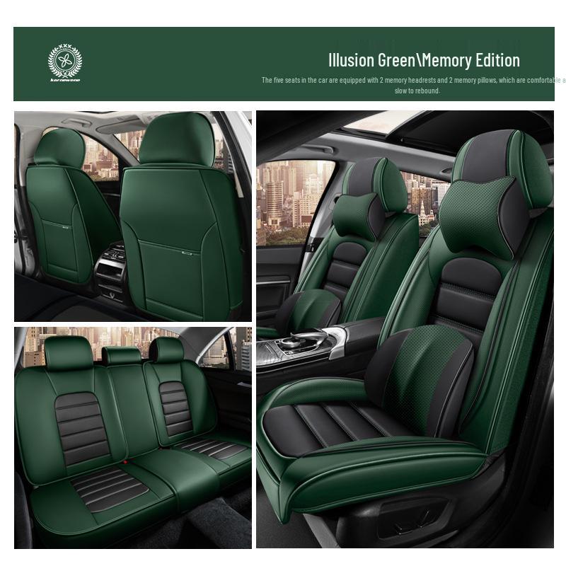 All-Season Nappa Leather Car Seat Cover - Universal Fit