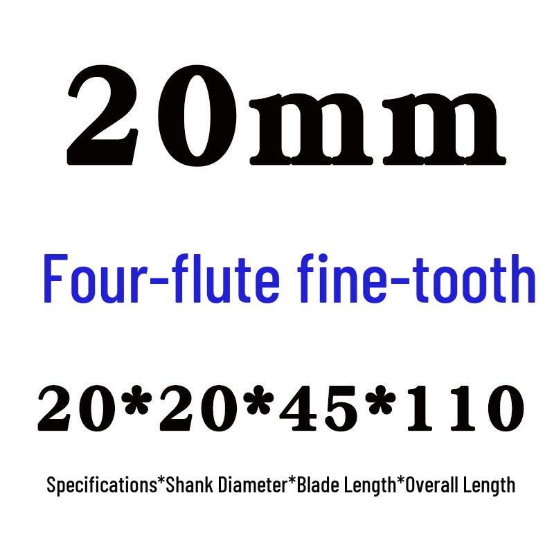 Yihai White Steel 4-Flute Wave-Tooth End Mill, 10mm, for Aluminum, Super Hard, Fine and Coarse Teeth, 11 Corrugations.