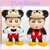 Crayon Shin Chan Pvc Figurine With Removable Mickey And Minnie Headgear For Collectors And Fans