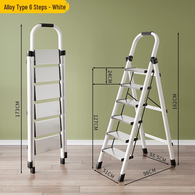Multifunctional Carbon Steel Folding A-Frame Ladder for Indoor Use