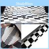 Checker White Black Pattern Bright Surface Stickers For Car Motorcycle And