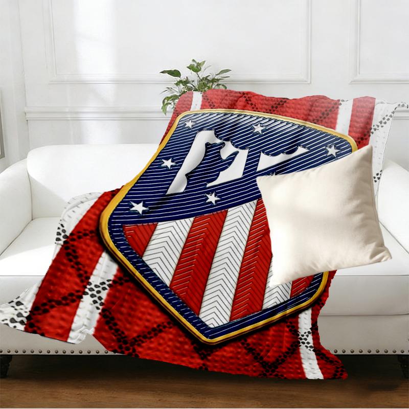 Coperta con Stampa Atletico Madrid - Morbida e Confortevole, per Camera da Letto, Viaggio, Divano, Decorazione per la Casa - Regalo di Compleanno o Natale per un Amico