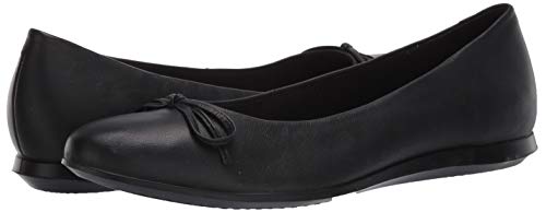 ECCO Touch Ballerina 2.0 Echtes Leder Damen Ballerina Pumps, Schwarz, Größe 24.0 cm, 3E