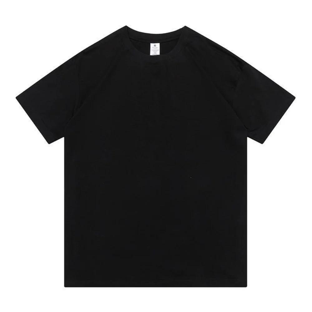 350G Cotton Heavyweight Small Neck T-shirts Men Solid Color Male Short-sleeved T-shirt Loose Shirts Casual T Shirts
