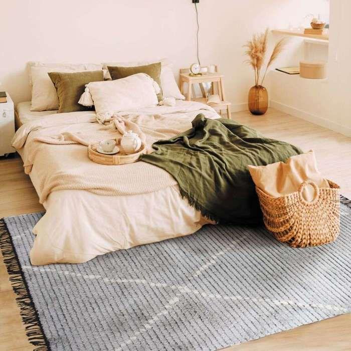 Living Room Rug Very Soft Lines Beige Light Grey 160x230