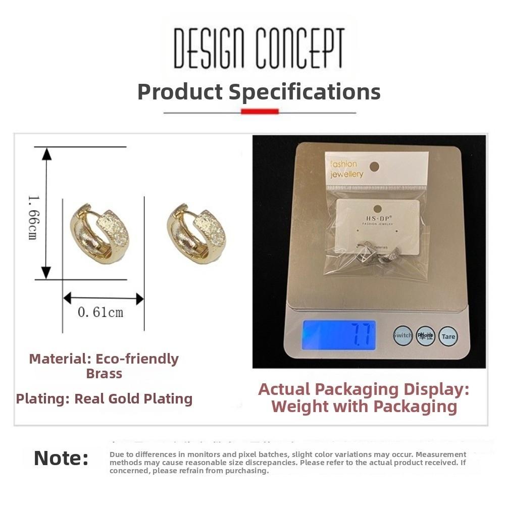 Luxury Round Circle Earrings Simple Design Exquisite Earrings Elegant Metal Hoop Earrings Women