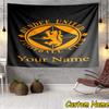 Custom Name Dundee United Crest Design Tapestry Room Decoration Wall Hanging for Living Room Bedroom, Dormitory, Birthday and Christmas Gifts