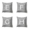 Polyester Pillowcase Home Decoration Gray Bottom Pillowcase 26 English Letter Cushion Cover