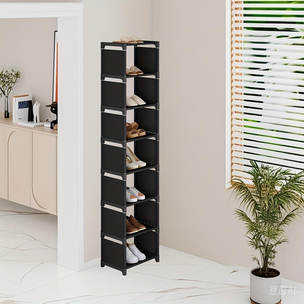 high quality4/6/8-Tier Entryway Shoe Rack and Storage Cabinet, Easy Assembly, Modular Design, Black and White Options, Space-Saving, Suitable for