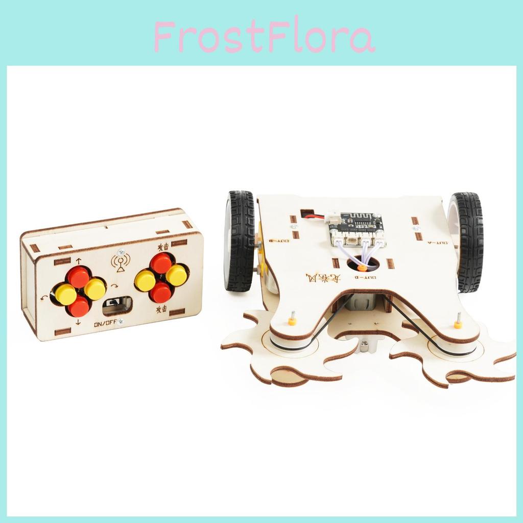 Wooden Remote Control Battle Tank With Sawtooth For Science Diy Kids