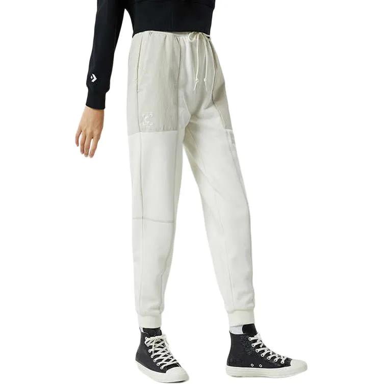 Converse Knitted Sweatpants Women's White Moderate Slim Fit Pants (Unisex) Knitted Sweatpants 10023986 A03