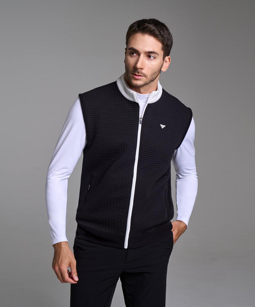 Downblow Sports Golf Wear Jacquard Full-Zip Vest Db6515M