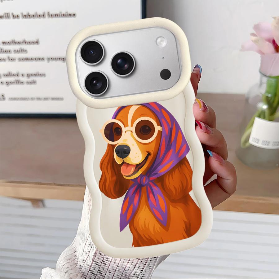 Cool Dog Case for iPhone 11 14 15 Plus 13 XR 16 Pro Max 8 12 17 Air Soft Phone Cover