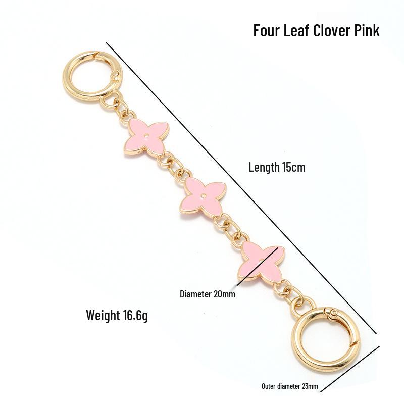 Kouchi Four-Leaf Clover Mahjong Bag Chain Strap - Metal Replacement for Crossbody or Shoulder Bags