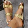 Fashion Summer Solid Slippers for Women Plus Size 2025 Casual Slip-On Women Sandals Non-Slip Flat Woman Indoor Slippers Women's Sandals