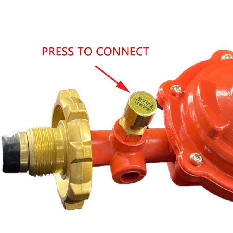 Liquefied Petroleum Gas Control Valves Home Safety Explosions Proof Pressure Regulator Metal Texture Gas Regulator