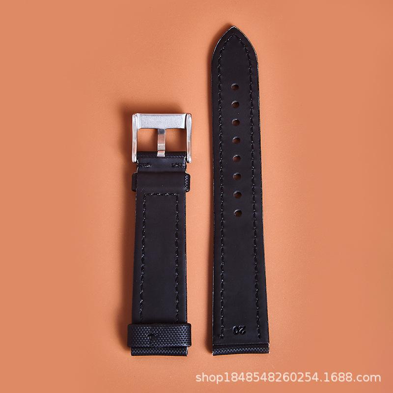 Nylon Sticker Leather Strap Suitable 19/21/23 Mm Smart Strap Bracelet Soft Strap