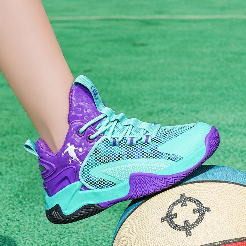 Kinder Mid-Top Anti-Rutsch Basketball- und Outdoor-Schuhe mit abriebfester Sohle - Herbstkollektion.