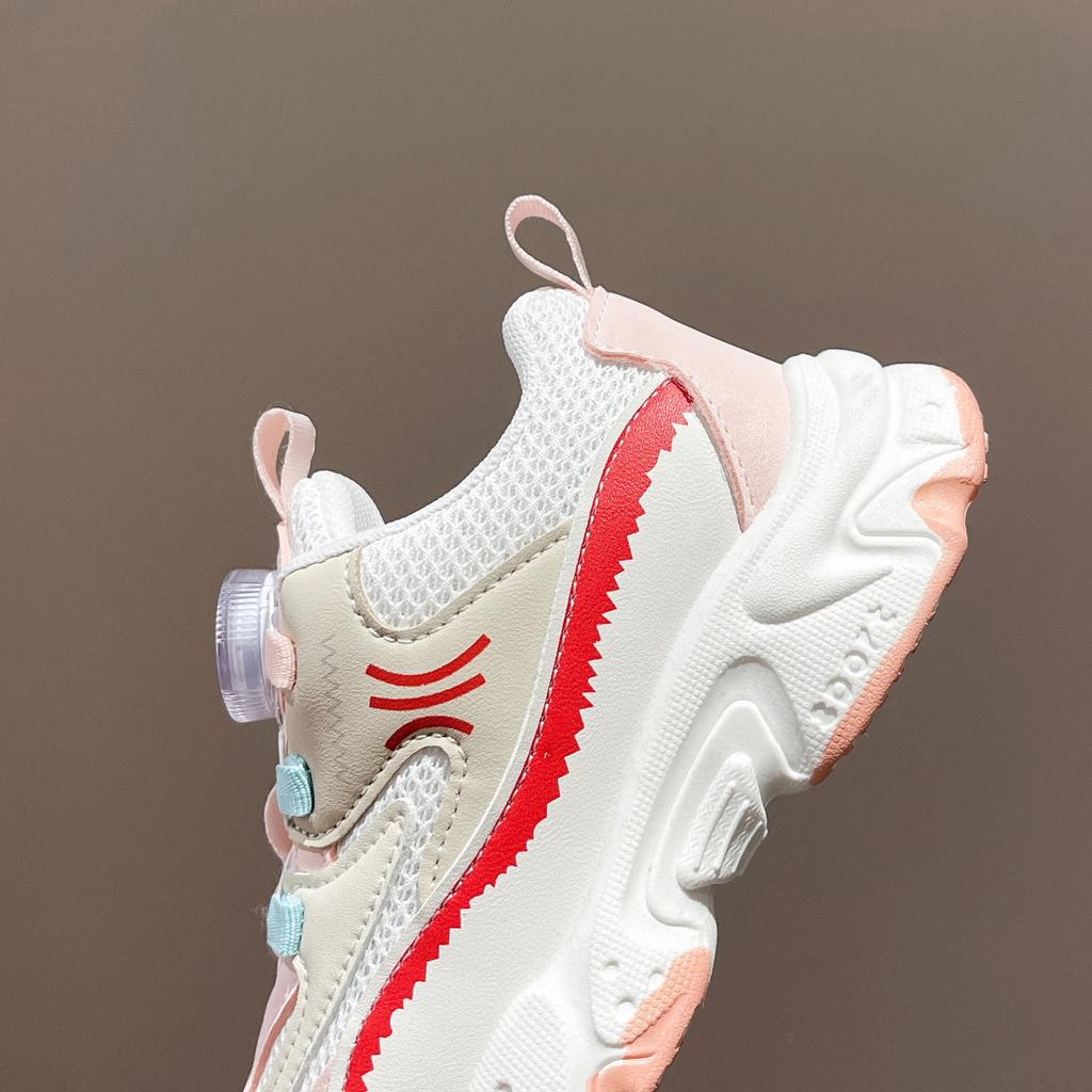 Girls' Shoes Rotating Buttons Springtime and Summertime New Boys' Shoes Children's Sports Shoes Light Girls' Trendy Shoes
