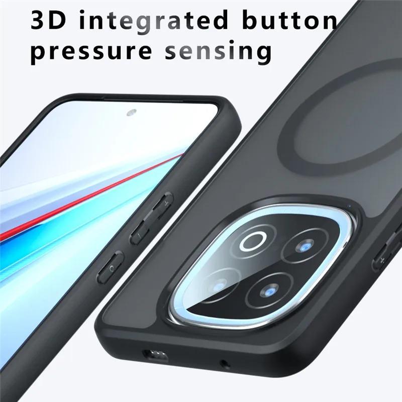 For Magsafe Magentic Acrylic Case For Iqoo 13 Pro Iqoo13 12 Wireless Charging Shockproof Bumper Cover For Iqoo Neo 10 Pro 9s Pro Plus