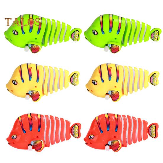 

1/6 шт. заводная игрушка-рыба, портативная, пружинная, заводная, качающаяся игрушка-рыба, интерактивная, красочная, мультяшная, игрушка-рыба, украшение для рабочего стола 6pcs