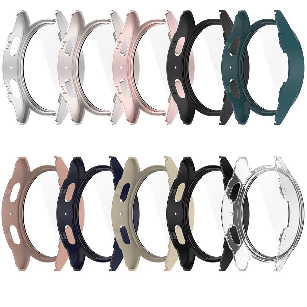 2v1 PC Plně Ochranné Pouzdro Pro Samsung Galaxy Watch7 44mm 40mm Skleněná Ochranná Fólie Kryt Tvrdý Skořepinový Nárazník Rám Pouzdro+Fólie