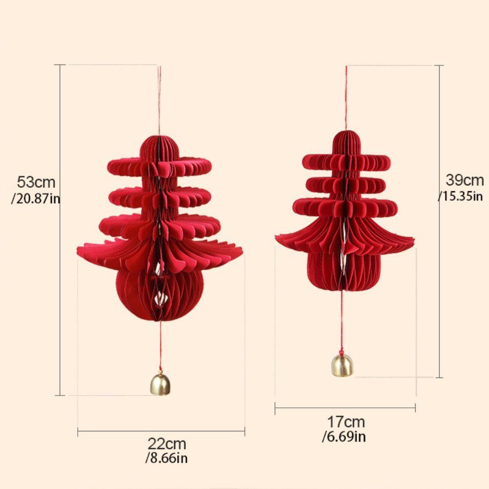 Foldable 2025 Snake Honeycomb Decoration Chinese style Traditional New Year Red Honeycomb Lucky Reusable Spring Festival Pendant