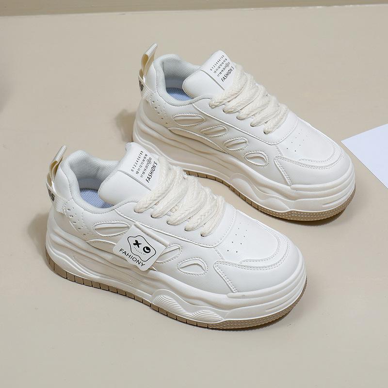 White Shoes for Women  New Spring Students Korean Style Versatile Casual Ins Fashion Shoes Thick Bottom Fashion Sneakers Zs266