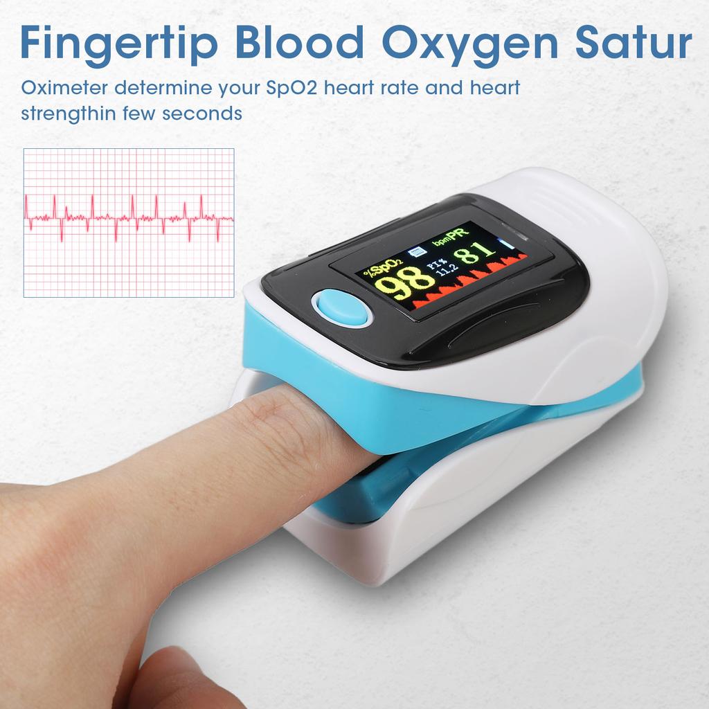Fingerspitzen-Pulsoximeter Farbe Pulsfrequenzmessung OLED-Bildschirm Blutsauerstoffsättigungsmesser