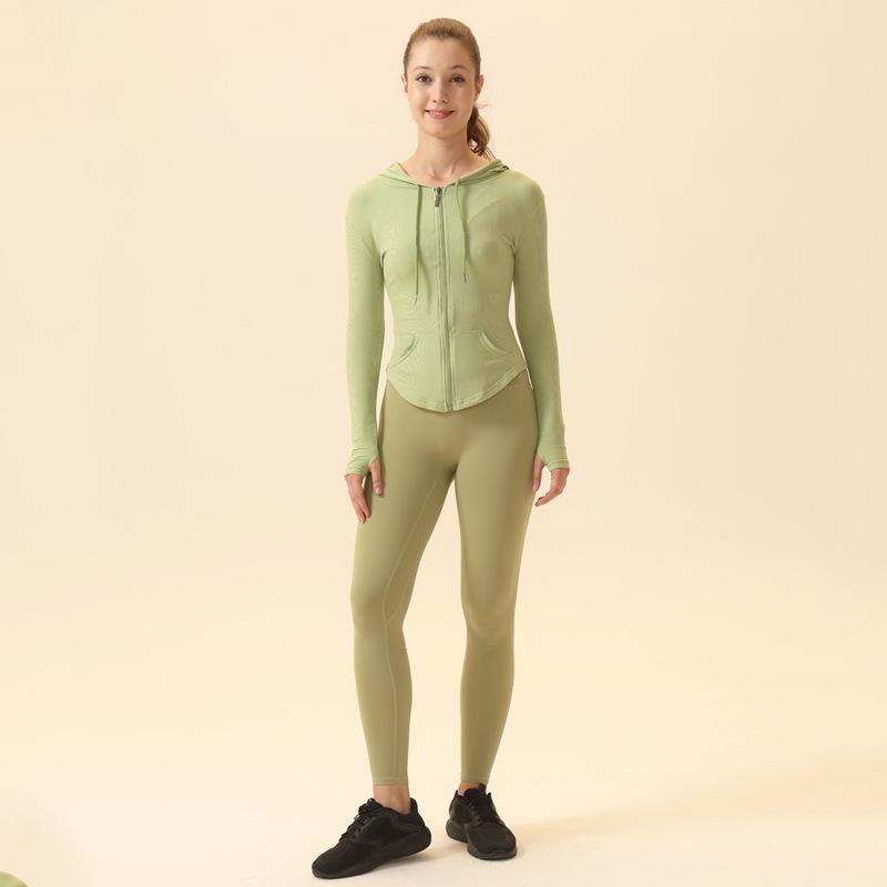 

Women s Slimming Yoga Set: Long Sleeve Top & Leggings for Autumn/Winter Fitness, Pilates, Running L