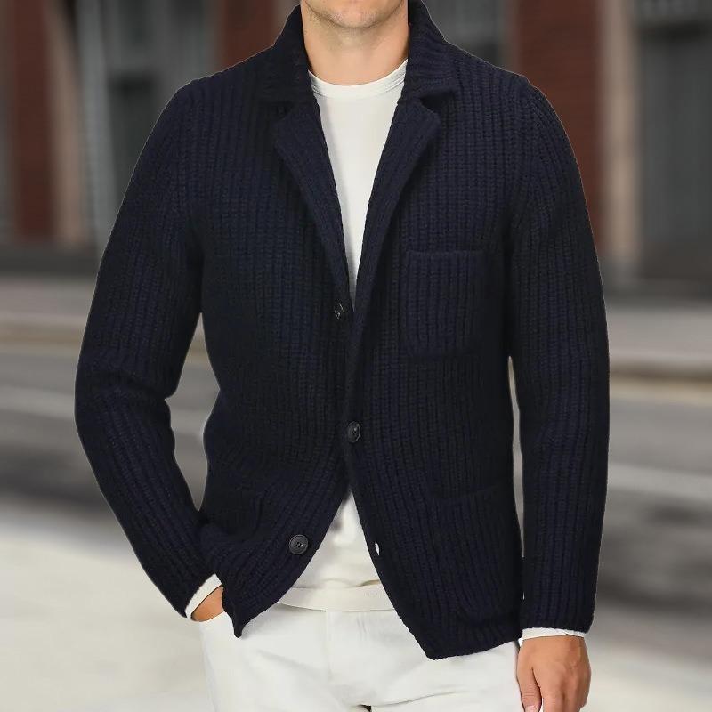Sweater Stand-up Collar Slim-fit Knitted Cardigan 2025 Winter New Style Plus Size Casual Men's Clothing