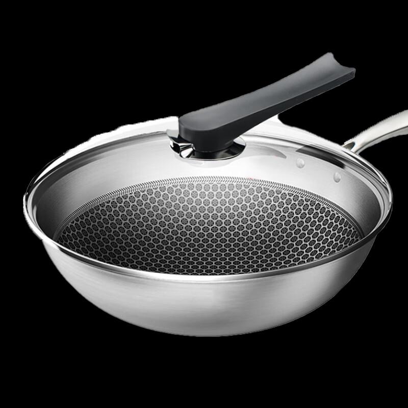 KOBACH 32cm 316 Stainless Steel Honeycomb Non-stick Wok